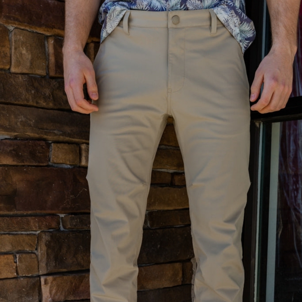 RHONE Men's Khaki Chinos